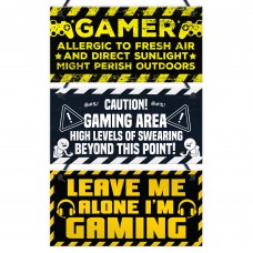 Gaming Sign Door Sign For Boys Bedroom 3 Pack Man Cave Gamer