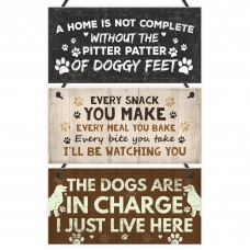 Funny Dog Signs For Home 3 Pack Dog Lover Gifts Birthday Xmas