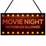 Movie Night 3 Pack Sign Bundle Cinema Room Man Cave Decor 