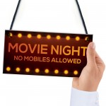 Movie Night 3 Pack Sign Bundle Cinema Room Man Cave Decor 