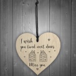 Best Friend Gift Wood Heart Miss You Best Friend Birthday Xmas