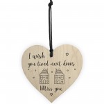 Best Friend Gift Wood Heart Miss You Best Friend Birthday Xmas