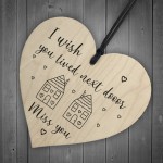 Best Friend Gift Wood Heart Miss You Best Friend Birthday Xmas