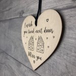 Best Friend Gift Wood Heart Miss You Best Friend Birthday Xmas