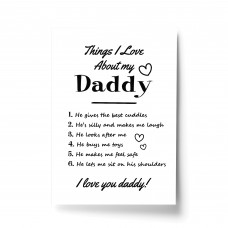 Daddy Wall Print Gift From Daughter Son Christmas Birthday Gifts