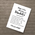 Daddy Wall Print Gift From Daughter Son Christmas Birthday Gifts