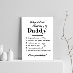 Daddy Wall Print Gift From Daughter Son Christmas Birthday Gifts