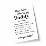 Daddy Wall Print Gift From Daughter Son Christmas Birthday Gifts