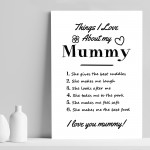Mummy Wall Print Gift From Daughter Son Christmas Birthday Gifts