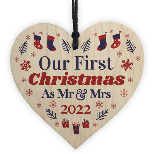 First Christmas Mr & Mrs Bauble 2022 Tree Decoration Gifts