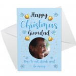 Personalised Funny Christmas Card For Grandad Photo Card For Him