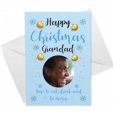 Personalised Funny Christmas Card For Grandad Photo Card For Him