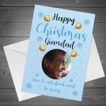 Personalised Funny Christmas Card For Grandad Photo Card For Him