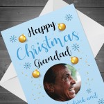 Personalised Funny Christmas Card For Grandad Photo Card For Him
