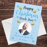 Personalised Funny Christmas Card For Uncle Photo Card For Him