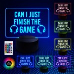 Can I Just Finish The Game Gaming LED Night Light Gamer Gift