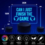 Can I Just Finish The Game Gaming LED Night Light Gamer Gift