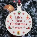 Personalised Christmas Bauble Baby's First Christmas 1st Xmas