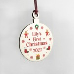 Personalised Christmas Bauble Baby's First Christmas 1st Xmas
