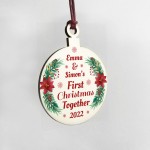 Personalised First Christmas Together Bauble Gift For Boyfriend 