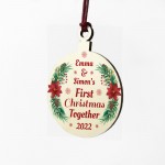 Personalised First Christmas Together Bauble Gift For Boyfriend 