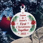 Personalised First Christmas Together Bauble Gift For Boyfriend 