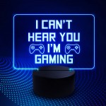 Gamer Gift For Boys LED Neon Gaming Plaque Bedroom Night Gift
