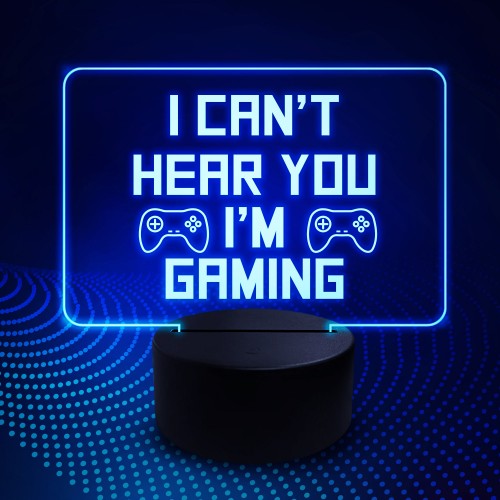 Gamer Gift For Boys LED Neon Gaming Plaque Bedroom Night Gift