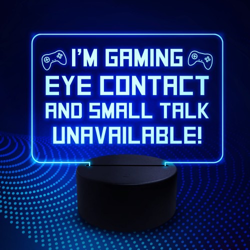 Funny Gaming Night Light LED Neon Light Up Gamer Plaque Gift Funny Gaming Night Light LED Neon Light Up Gamer Plaque Gift