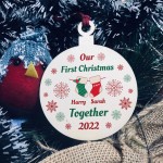 PERSONALISED First Christmas Bauble Gift Boyfriend Girlfriend