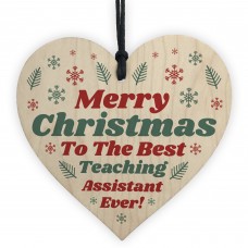 Christmas Gift For Your Teaching Assistant TA Wooden Heart Gift 