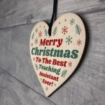Christmas Gift For Your Teaching Assistant TA Wooden Heart Gift 