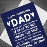 HAPPY CHRISTMAS CARD DAD Funny Dad Card For Him Cute