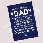 HAPPY CHRISTMAS CARD DAD Funny Dad Card For Him Cute