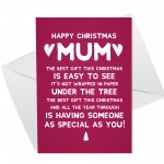 HAPPY CHRISTMAS CARD MUM Funny Mum Card For Him Mum Christmas