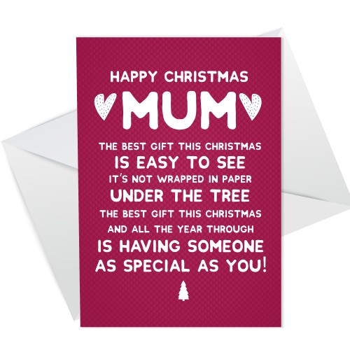 HAPPY CHRISTMAS CARD MUM Funny Mum Card For Him Mum Christmas