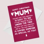 HAPPY CHRISTMAS CARD MUM Funny Mum Card For Him Mum Christmas