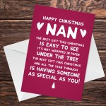 HAPPY CHRISTMAS CARD NAN Funny Nan Card For Her