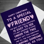 HAPPY CHRISTMAS CARD Funny Best Friend BFF Mate Him Her