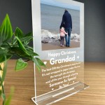 Christmas Gift For Grandad Standing Sign Personalised Photo
