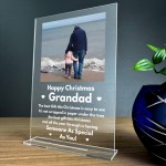 Christmas Gift For Grandad Standing Sign Personalised Photo