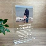 Christmas Gift For Grandad Standing Sign Personalised Photo