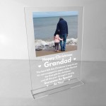 Christmas Gift For Grandad Standing Sign Personalised Photo