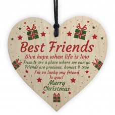 Best Friend Gifts Poem Heart Christmas Gift For Friend BFF
