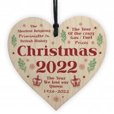 Sentimental Christmas Decoration 2022 Wood Hanging Tree Decor