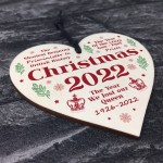 Sentimental Christmas Decoration 2022 Wood Hanging Tree Decor