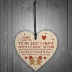 Friendship Gift Funny Christmas Gift For Friend Wood Heart