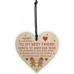 Friendship Gift Funny Christmas Gift For Friend Wood Heart