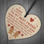 Friendship Gift Funny Christmas Gift For Friend Wood Heart