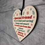 Best Friend Poem Thank You Heart Sign Christmas Decoration